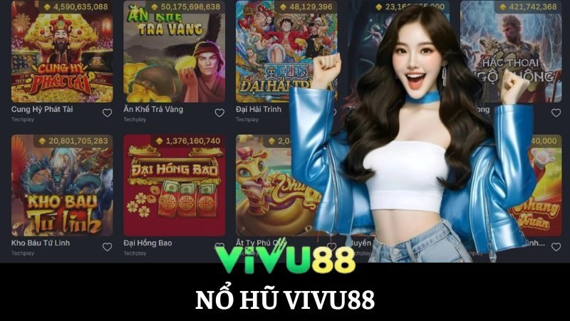 Slot game tại VIVU88 chia theo chủ đề rõ ràng, hỗ trợ chơi thử và hiển thị tỷ lệ trả thưởng